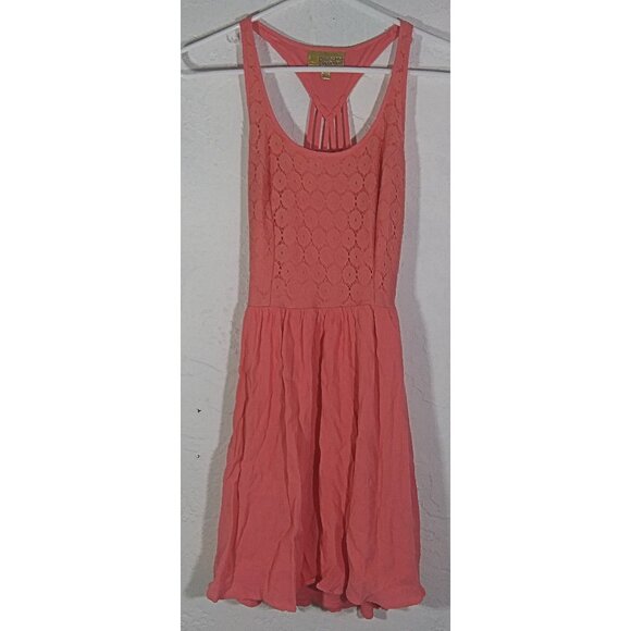 princess vera wang Dresses & Skirts - Princess Vera Wang XS Dress Pink Lace Geometric Open Back Sleeveless